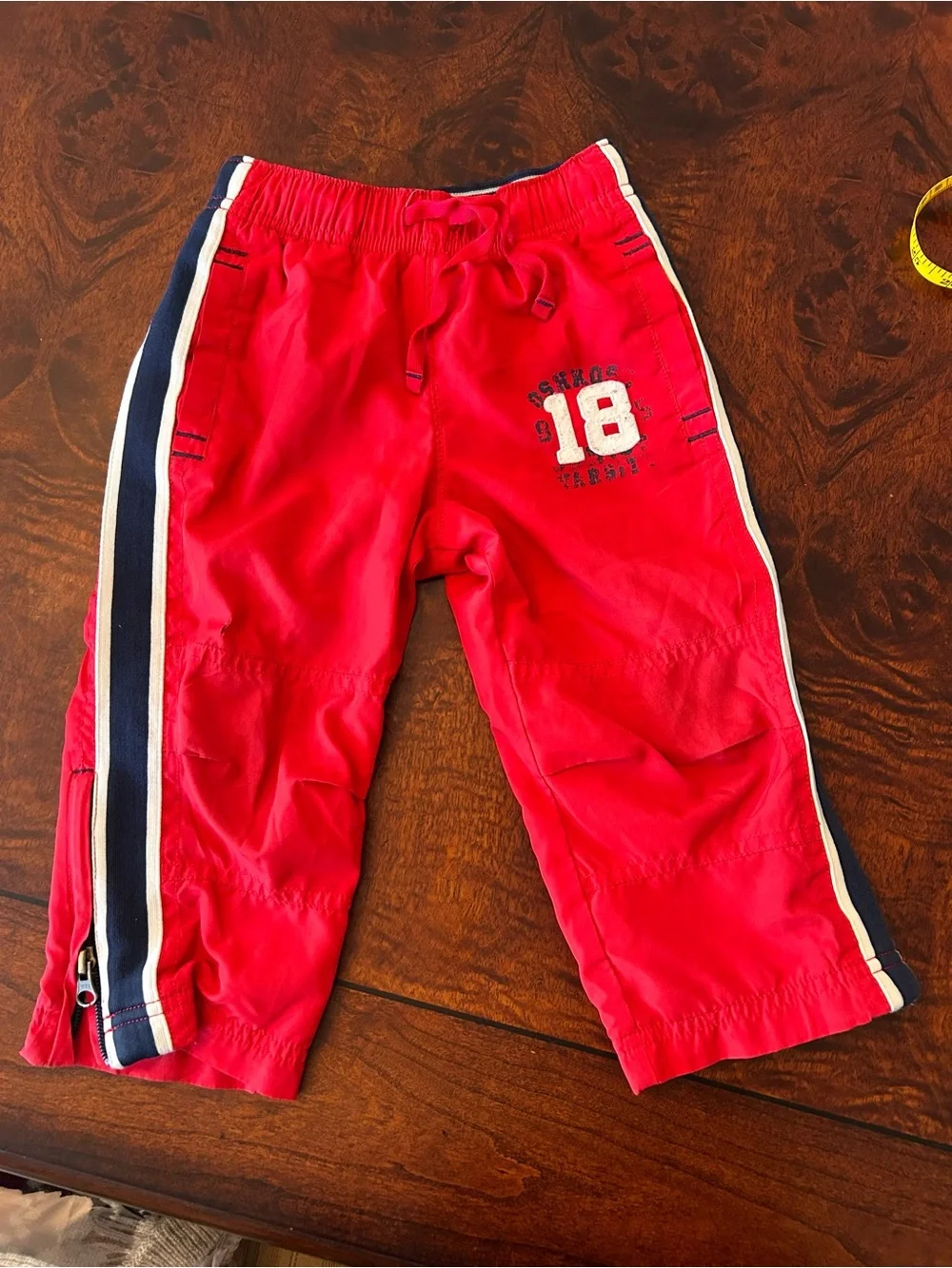 OshKosh B'Gosh Toddler Boys' Athletic Track Pants  2T Red Lined